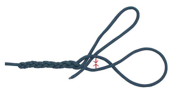 Australian braid knot step 8