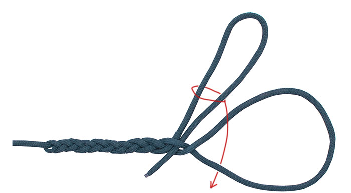 Australian braid knot step 9