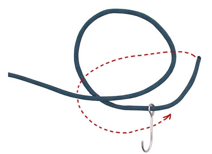 Baja knot step 1