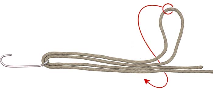 Berkley braid knot step 2