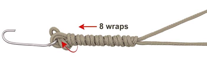 Berkley braid knot step 3