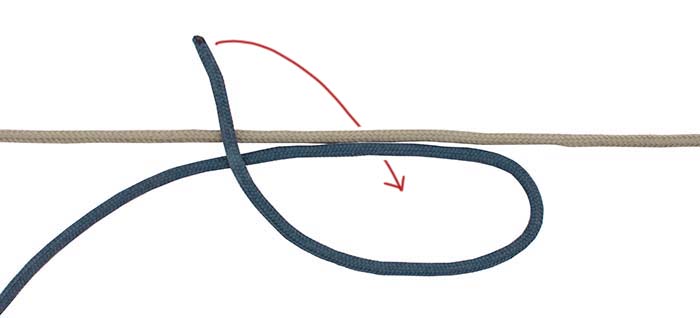 Bobber stopper knot step 1