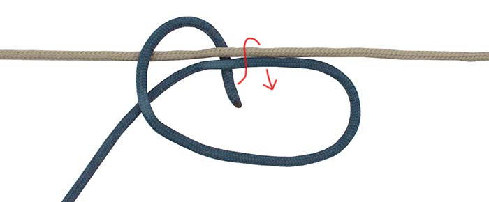 Bobber stopper knot step 2