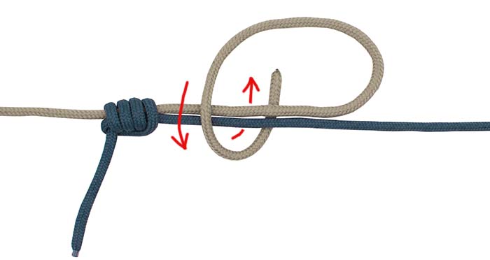 Double Uni knot step 4
