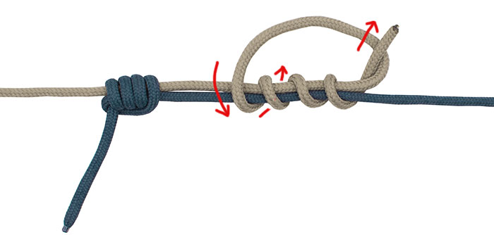 Double Uni knot step 5