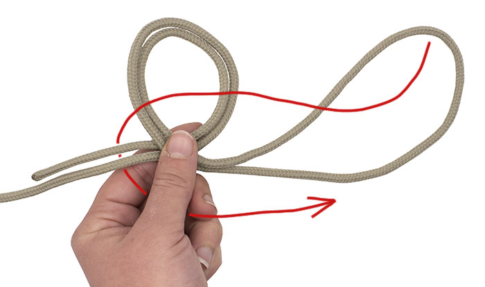 Spider hitch knot step 2
