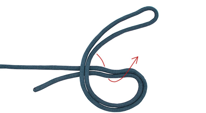 Surgeons loop knot step 2