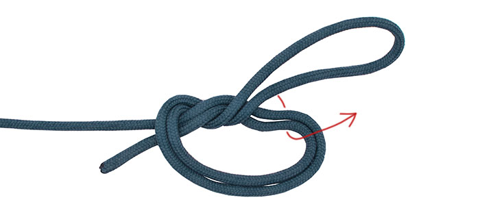 Surgeons loop knot step 3