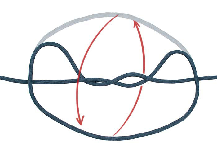 Dropper loop knot step 4