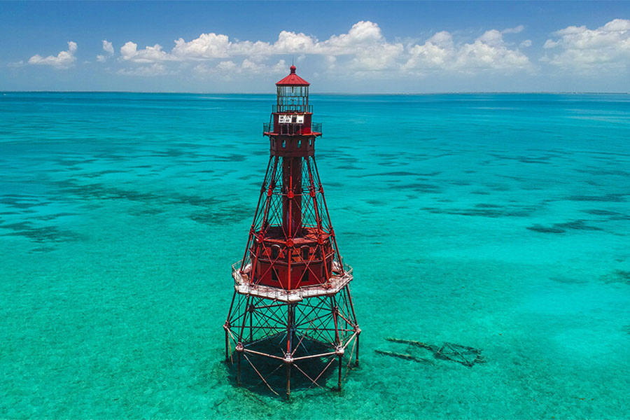 american shoal lighthouse and reef