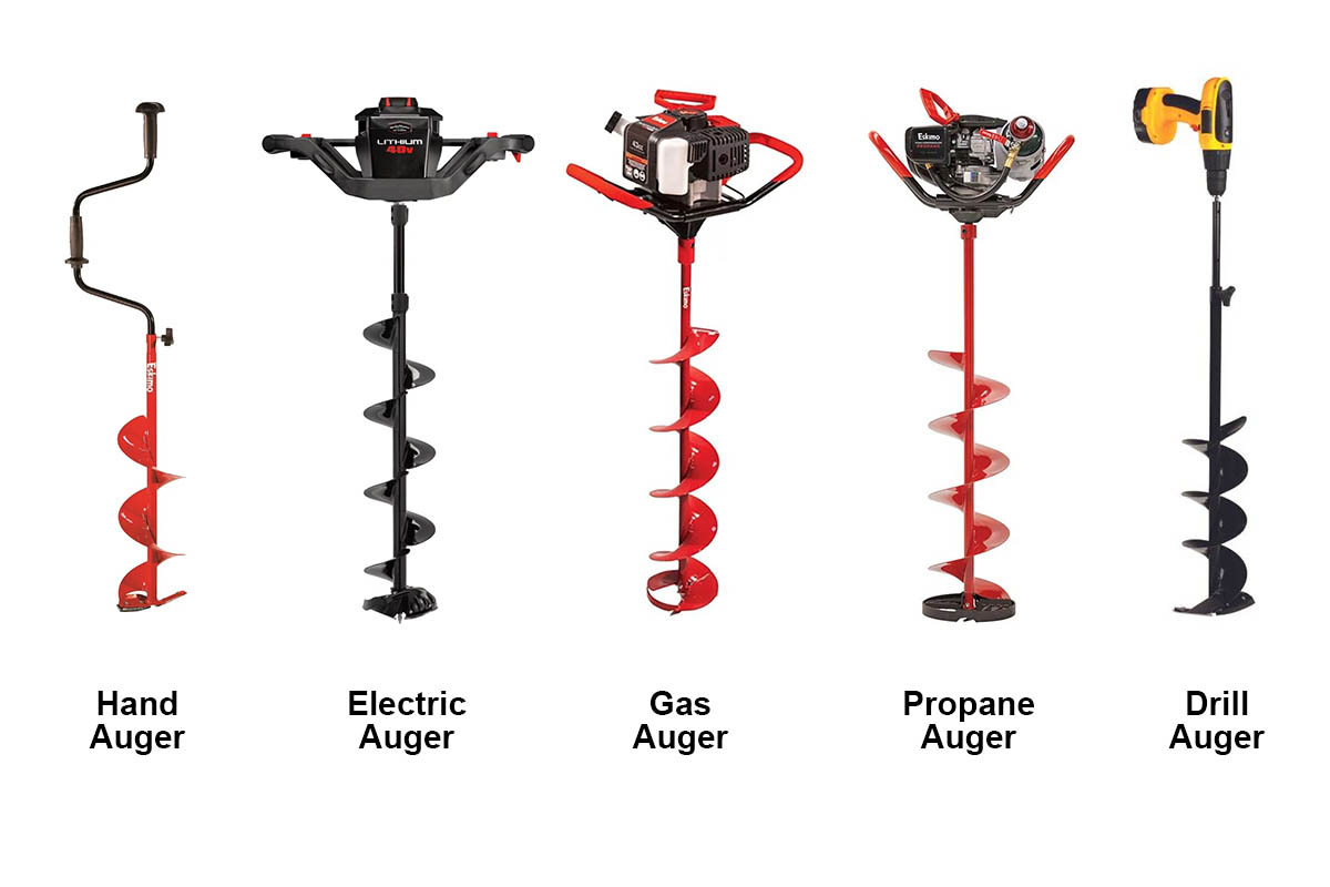hand electric gas propane and drill ice augers