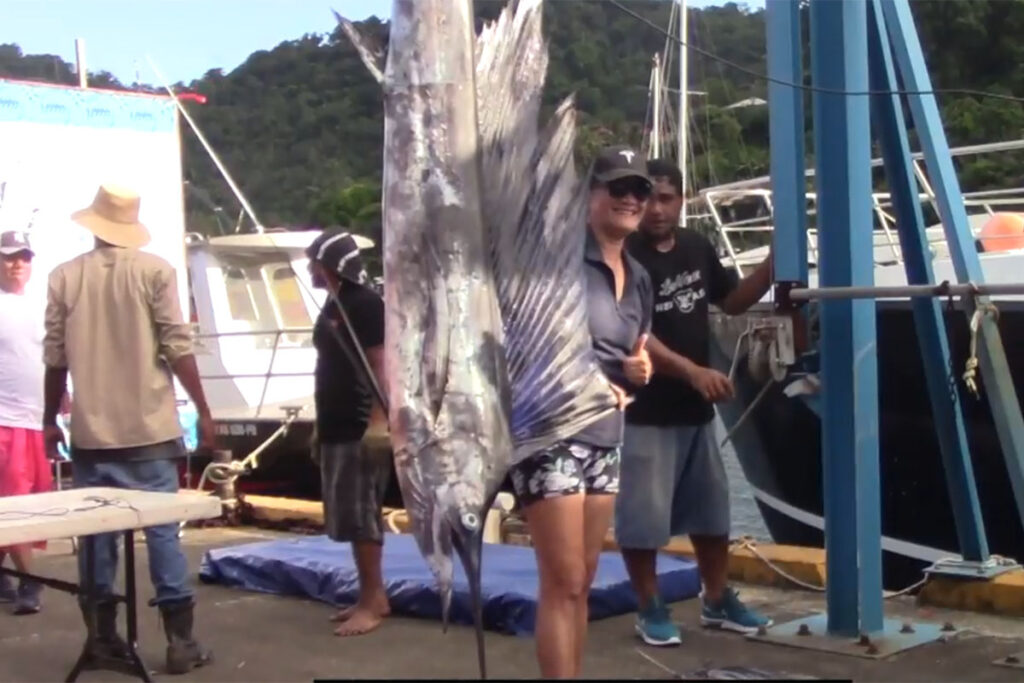 Giant marline caught off the coast of the Samoan Islands
